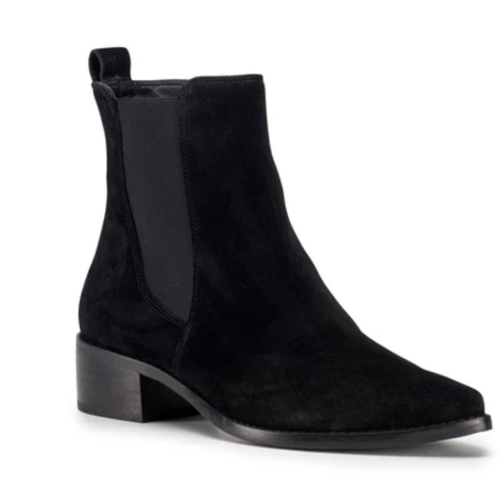 Paul Green NWT Celina Black Suede Chelsea Bootie
